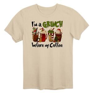 Grinch Christmas Shirt Im a Grinch before Coffee Shirt Women Unisex Tees S-2XL